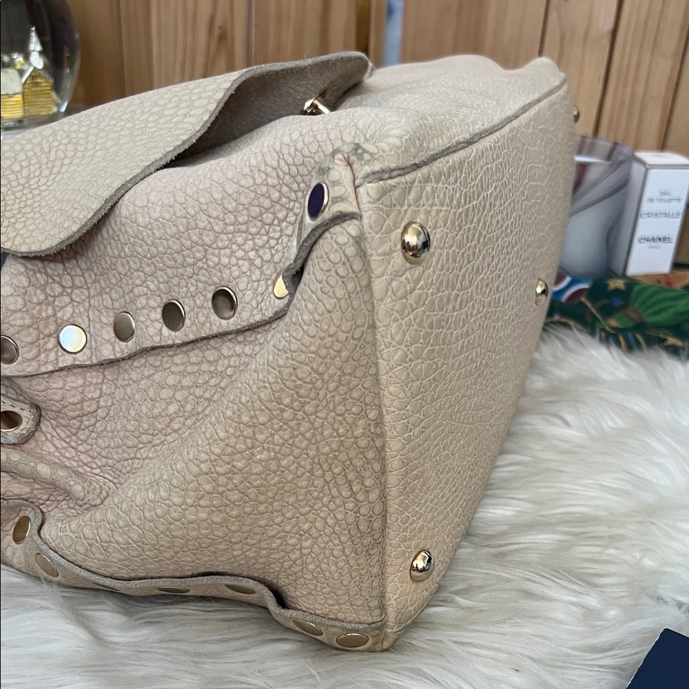Zanellato Postina Beige Leather Crossbody Made in Italy with double Turnlock - Picture 10 of 16